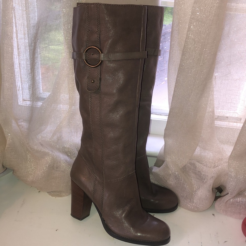 Banana Republic Taupe Leather Boots Sz. 10M EUC